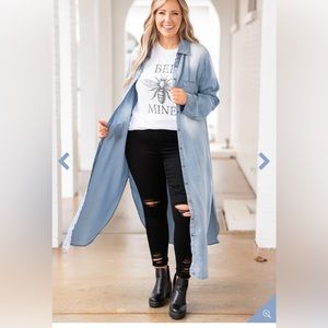 NWT 3X Denim Duster